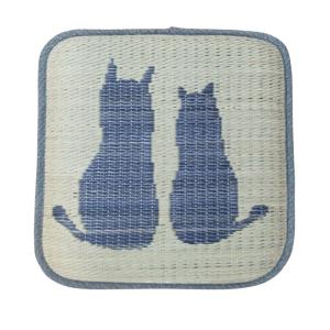 い草チェアパッド角座 キャット 40x40cm...の詳細画像3