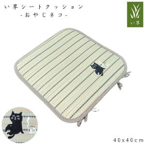 い草シートクッション おやじネコ 40x40cm さらさら肌触り ふっくらウレタン シリーズ商品