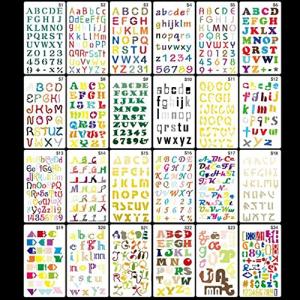 Rolin Roly 英語 アルファベット 英字 3d 製図用 36種類 テンプレート DIYスクラップ ステンシルシート 教育用 絵画 透彫 ホワイ