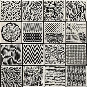 Rolin Roly 壁 ハチの巣 芸術 フェニックス 製図用 16種類 テンプレート DIYスクラップ ステンシルシート 教育用 絵画 透彫 ホワイ