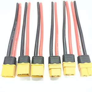 Hengfuntong-Elec 充電用コネクター 変換コード 3ペア XT60 with cap XT 60コネクター XT-60オスメスコネクタ