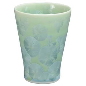 花結晶 なごみカップ 京焼 緑 陶あん窯