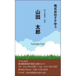 『デザイン名刺印刷』ポップ&カジュアル名刺 P_012_k 「カラー名刺片面100枚入ケース付」テンプレートを選んで簡単名刺作成｜sasapri