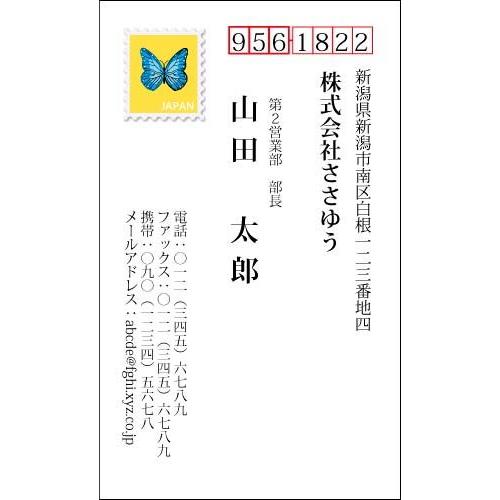 『デザイン名刺印刷』ユニーク・アイディア名刺 U_003_m 「カラー名刺片面100枚入ケース付」テ...
