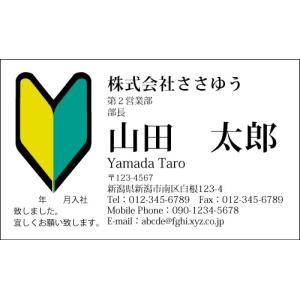 『デザイン名刺印刷』ユニーク・アイディア名刺 U_103_m 「カラー名刺片面100枚入ケース付」テンプレートを選んで簡単名刺作成｜sasapri