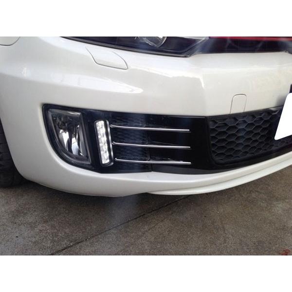 ゴルフ6 GTI パーツ LEDデイライト フォグランプカバー 純正バンパー取付 GOLF6 ゴルフ...