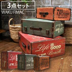 waku fimac 収納ボックス 収納ケース アンティーク ビンテージ レトロ アウトドア キャンプ 収納 衣装ケース 家庭用 車載用 アウトドア用 キャンプ用｜sasukeproject