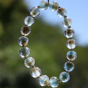 ホタル玉、数珠レット8mm玉(ブレスレット)青色 : 佐竹ガラス - 通販