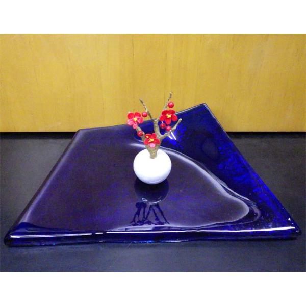 ガラスのオブジェ ガラスの置物 Glass base 花瓶台 Vase Stand