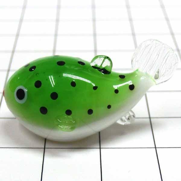 ミドリフグ ガラス細工 ミニチュア 雑貨 置物 ガラス工芸品