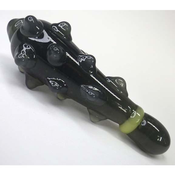 ガラス製ツボ押しカナボウ型 健康グッズ ガラス工芸品