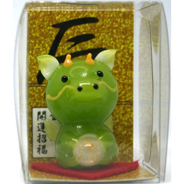 干支 辰 金箔入 開運招福 緑(タツ 1匹 ケース入り)