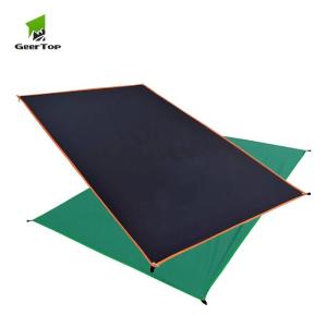 GeerTop】(ブラック・グリーン) グランドシート(180cm×210cm)テント