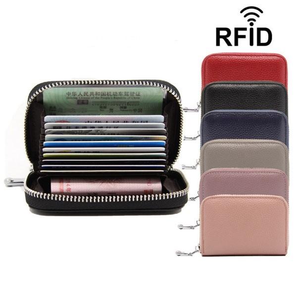 （13色）本革 RFID 12ポケット スキミング防止 カード入れ カードケース じゃばら  アコー...