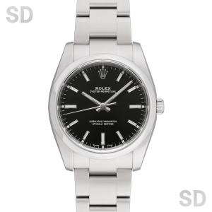 ROLEX ロレックス オイスターパーペチュアル34 114200 ブラック メンズ 【中古】｜satindollwatch