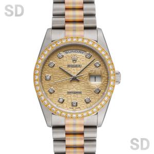 【無金利60回ローン】ROLEX ロレックス デイデイト 18349BIC G シャンパンコンピューター/ダイヤ/ベゼルダイヤ メンズ 【中古】