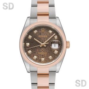 【無金利60回ローン】ROLEX ロレックス デイトジャスト36 126201G チョコレートコンピューター/ダイヤ メンズ 【中古】
