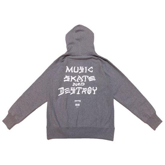 MUSICSKATE ZIP UP HOODIE  -IRIE LIFE × THRASHER - ...