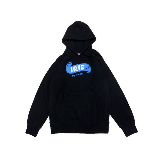 RIBBON LOGO HOODIE -IRIE by irielife- / BLACK ブラック