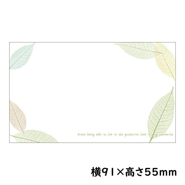 カード　葉脈リーフ　無字　30枚