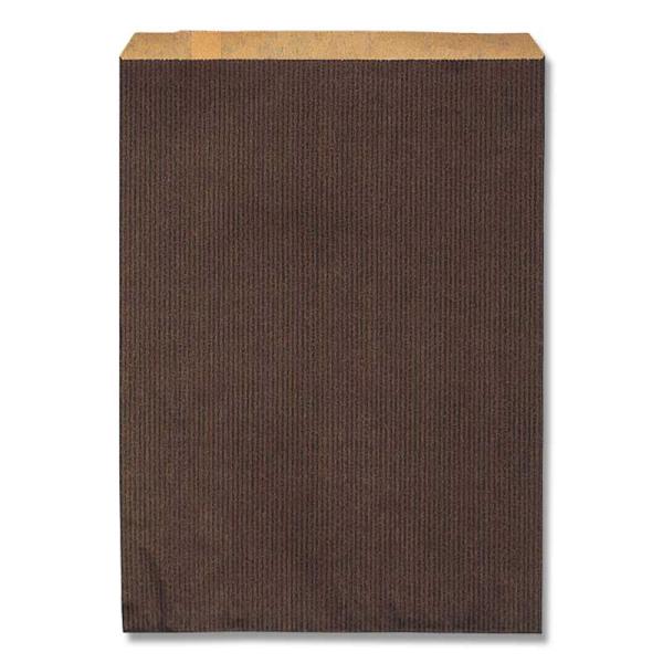 紙袋　柄小袋　Ｒタイプ　Ｒ−２０　筋入無地焦茶　２００枚
