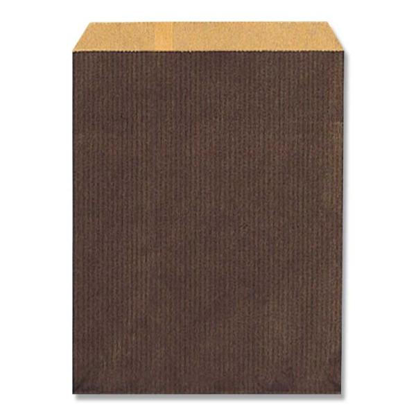 紙袋　柄小袋　Ｒタイプ　Ｒ−７０　筋入無地焦茶　２００枚