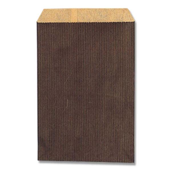 紙袋　柄小袋　Ｒタイプ　Ｒ−８５　筋入無地焦茶　２００枚
