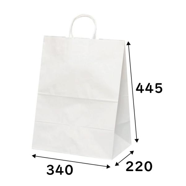 マチ広紙手提げ袋　HV80　晒無地　50枚　