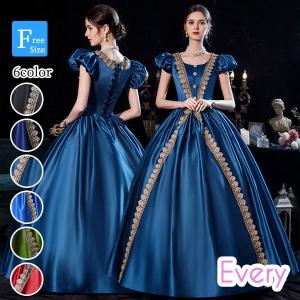 ドレス レディース ロングドレス ロココ 貴族ドレス 中世ヨーロッパ