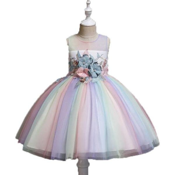子供ドレス ピアノ発表会 ノースリーブ チュール ワンピース 花 姫系 子ども ドレス フォーマル ...