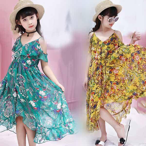 子供服 女の子 ワンピースドレス マキシ丈ワンピース ワンピース チュチュ ハイウエスト 春着 ロン...