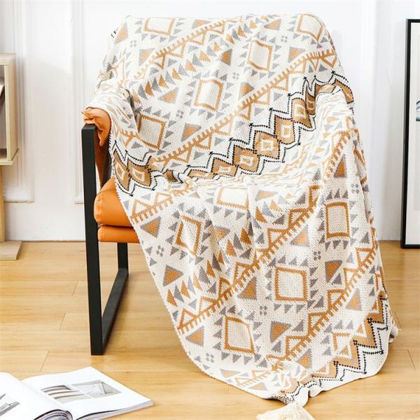 【9 colors】毛布 ブランケット ソファーカバー マルチカバー ボヘミア風  キャンプ タッセ...