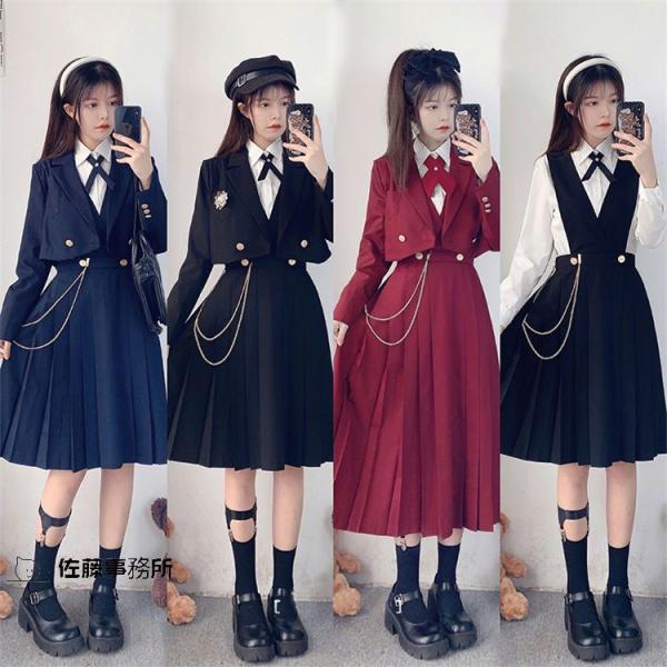 フォーマル スーツ 女子 卒服 制服 卒業式  5点セット 中学生 高校生 女子高校生 JK 制服 ...