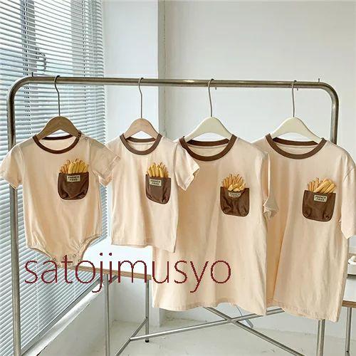 親子 ペアルック Tシャツ 夏服 親子コーデ 親子ペアｔシャツ 半袖 コーデ 夏 tシャツ 家族 お...