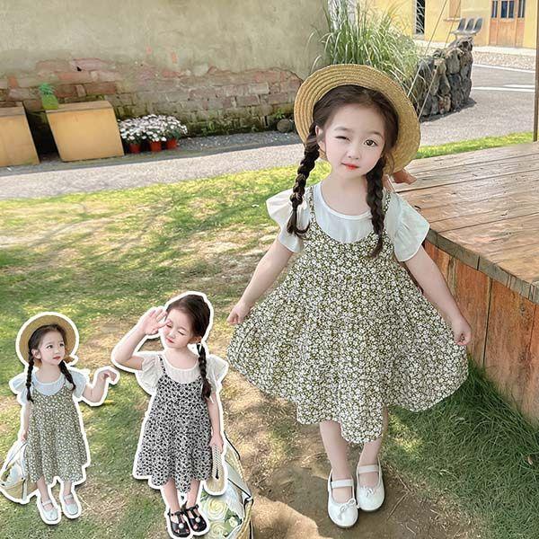ワンピース キッズ 夏 女の子 ピアノ 発表会 結婚式 ドレス 子供 130cm 90cm 子供服 ...