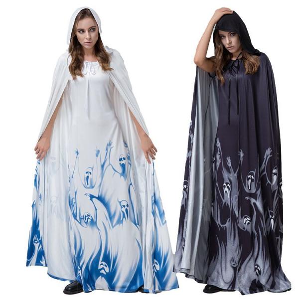 ハロウィン  コスチューム マント 三点セット  仮装 死神 鬼 髑髏 レディース 大人用 牧師 ハ...