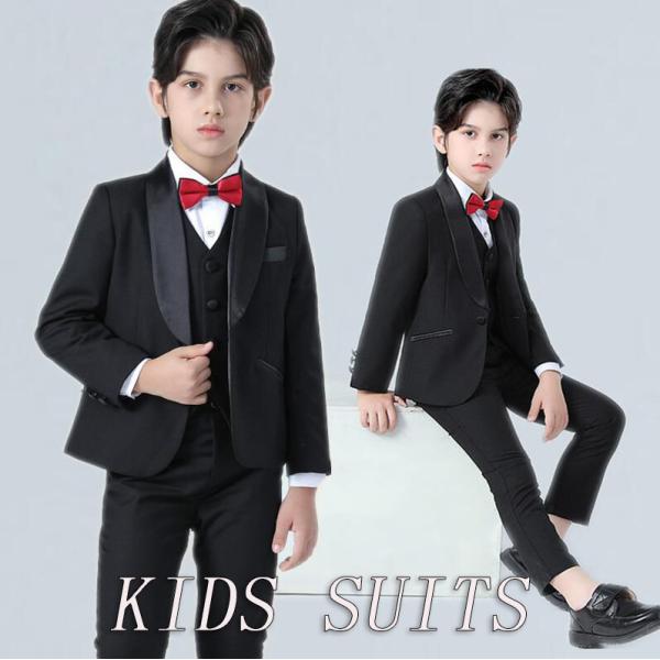 スーツ 子供服 KIDS SUITS フォマールスーツ 4点セット 5点セット 男の子 キッズ 小学...