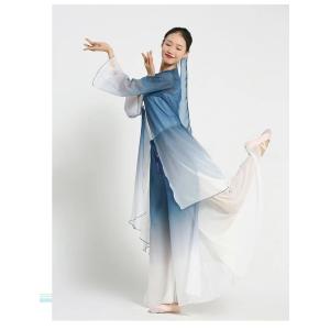 中国古典舞踊ダンスウェア グラデーション ロン...の詳細画像4