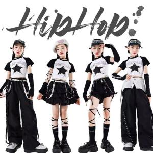 ダンス衣装 黒 女の子 ガールズ フリルミニスカ...の商品画像