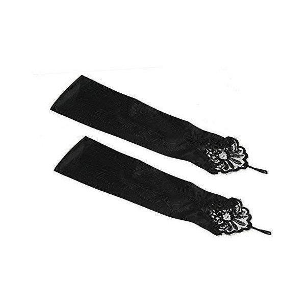 レディース ウエディングフィンガーレスロング丈 ストレッチ アームカバー UVカット 指なし 手袋 ...