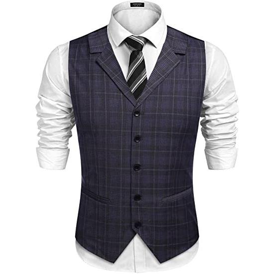 メンズ ビジネススーツ ベスト スリムフィット ツイルドレス ウエストコート ウェディングパーティー...