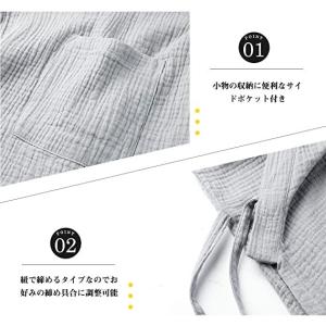 パジャマ メンズ 綿100 甚平 長袖 二重ガ...の詳細画像1