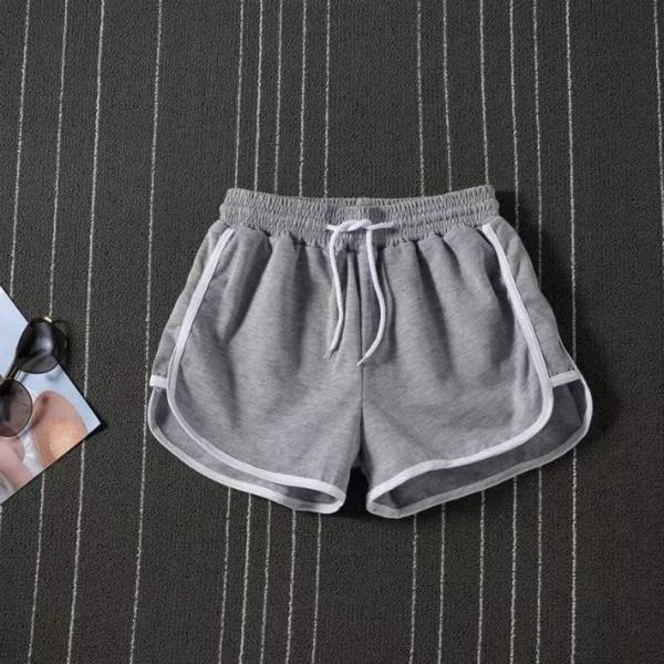 女性ハイウエストドローストリングワイドレッグカジュアルスポーツショーツルーズワークアウトショーツGr...