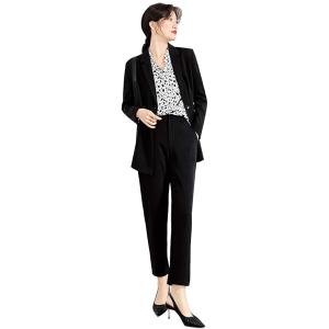 chuguang パンツスーツ レディース セットアップ ビジネス ダブルブレストジャケット パンツ...