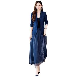 セットアップ レディース2点セット スーツジャケット 春 夏 秋 スカートセット 40代 大きいサイ...