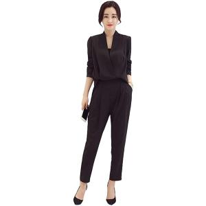 パンツドレス セットアップ セレモニースーツ 卒業式 スーツ ガウチョ ワイドパンツ ブラウス 長袖...