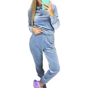 XLEVE 秋のベロアトラックスーツ女性ベルベッ...の商品画像