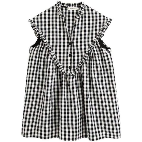 XLDQJPN 2020人の女性のヴィンテージVネックは、ベニテングタケレース飾りカジュアル緩いミニ...