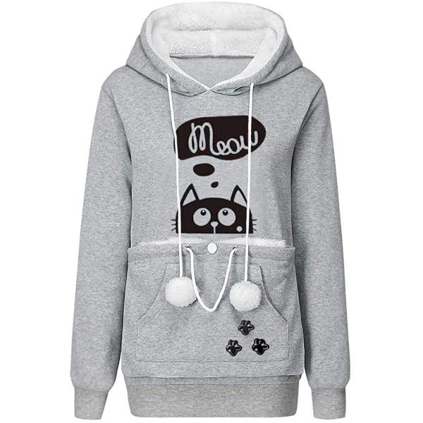 トレーナーパーカー 森ガール Dafanet 猫耳付き 可愛い 猫抱っこ用服 男女兼用 猫入れポケッ...