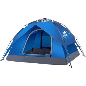 【新品　青】YACONE テント 3～4人用 ワンタッチテント 二重層 ワンタッチ2WAY テント 設営簡単 uvカット加工 防風防水 折りたたみ 超軽量 防災用 キャンプ用品 アウトドア 耐水圧3000mm YACONE テント ワンタッチテント 2WAY 3〜4人用 設営簡単 コンパクト